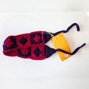 Wide Band Granny Square Hair Ties Cottagecore Crochet HANDCRAFTED